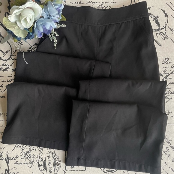 Max Studio Twill Easy Wide Leg Trouser Pants in No Fade Black, Size XS - Picture 4 of 7